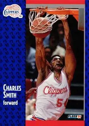 1991-92 Fleer #96 - Charles Smith - Los Angeles Clippers