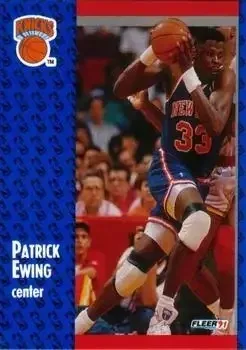 1991-92 Fleer Tony's Pizza #S-3 Patrick Ewing