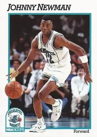 1991-92 Hoops #23 - Johnny Newman - Charlotte Hornets