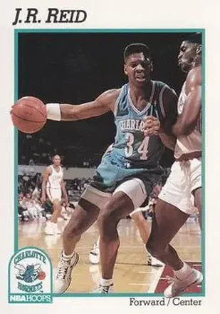 1991-92 Hoops #24 - J.R. Reid - Charlotte Hornets