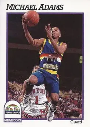 1991-92 Hoops #51 - Michael Adams - Denver Nuggets