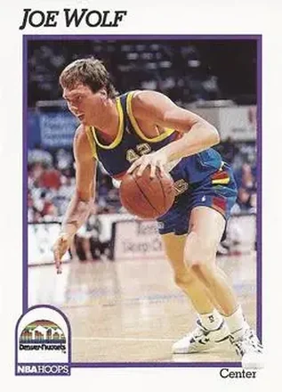 1991-92 Hoops #57 - Joe Wolf - Denver Nuggets