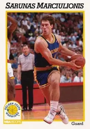 1991-92 Hoops #71 - Šarūnas Marčiulionis - Golden State Warriors 1991-92 Hoops #71 - Šarūnas Marčiulionis - Golden State Warriors