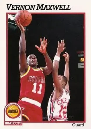 1991-92 Hoops #77 - Vernon Maxwell - Houston Rockets