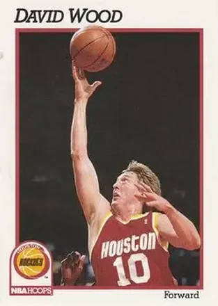 1991-92 Hoops #82 - David Wood - Houston Rockets