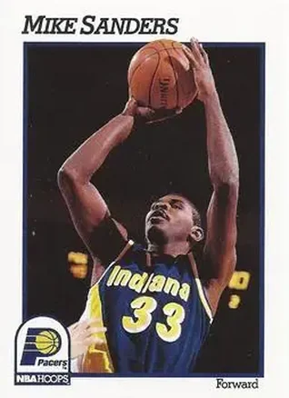 1991-92 Hoops #86 - Mike Sanders - Indiana Pacers 1991-92 Hoops #86 - Mike Sanders - Indiana Pacers