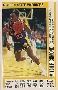 1991-92 Panini Stickers #4 Mitch Richmond