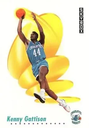 1991-92 SkyBox #26 - Kenny Gattison - Charlotte Hornets