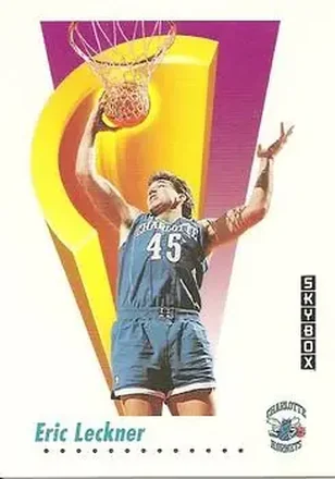 1991-92 SkyBox #30 - Eric Leckner - Charlotte Hornets