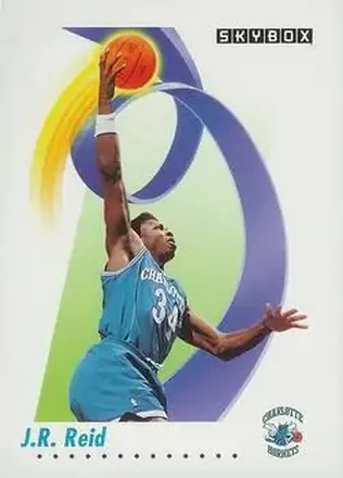 1991-92 SkyBox #32 - J.R. Reid - Charlotte Hornets