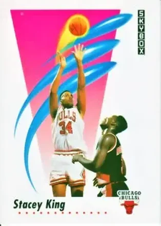 1991-92 SkyBox #40 - Stacey King - Chicago Bulls