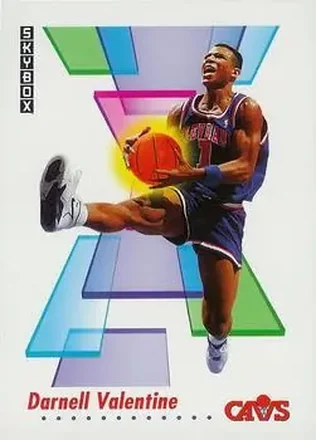 1991-92 SkyBox #54 - Darnell Valentine - Cleveland Cavaliers