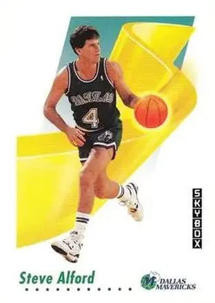 1991-92 SkyBox #56 - Steve Alford - Dallas Mavericks