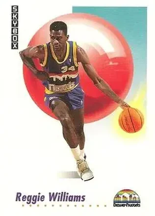 1991-92 SkyBox #75 - Reggie WIlliams - Denver Nuggets 1991-92 SkyBox #75 - Reggie WIlliams - Denver Nuggets