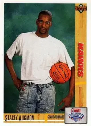 1991-92 Upper Deck #5 - Stacey Augmon - Atlanta Hawks 1991-92 Upper Deck #5 - Stacey Augmon - Atlanta Hawks