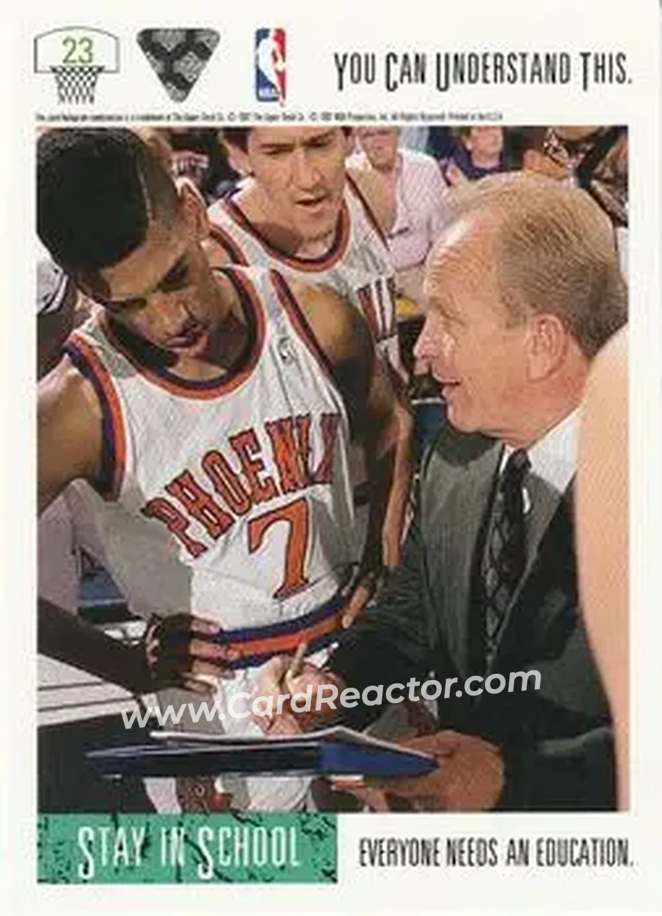 1991-92 Upper Deck #23 - If You Can Understand This... SIS - Phoenix Suns - Phoenix Suns - Back