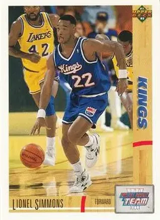 1991-92 Upper Deck #36 - Lionel Simmons - Sacramento Kings