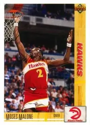 1991-92 Upper Deck #47 - Moses Malone - Atlanta Hawks