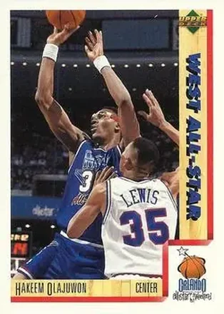 1991-92 Upper Deck Italian #24 - Hakeem Olajuwon - Houston Rockets 1991-92 Upper Deck Italian #24 - Hakeem Olajuwon - Houston Rockets