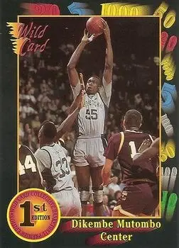 1991-92 Wild Card #5b Dikembe Mutombo