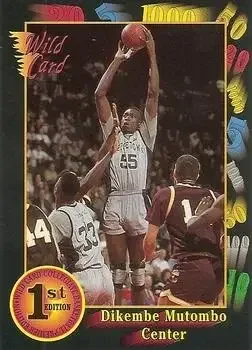 1991-92 Wild Card #5b Dikembe Mutombo