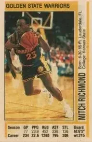 1991-94 Panini Stickers (Greek) #4 Mitch Richmond
