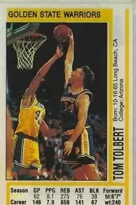 1991-94 Panini Stickers (Greek) #7 - Tom Tolbert - Golden State Warriors