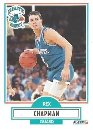 1990-91 Fleer #17 - Rex Chapman - Charlotte Hornets