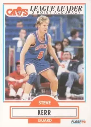 1990-91 Fleer #34 - Steve Kerr - Cleveland Cavaliers 1990-91 Fleer #34 - Steve Kerr - Cleveland Cavaliers
