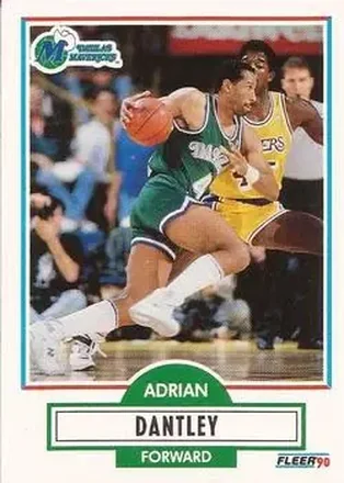 1990-91 Fleer #39 - Adrian Dantley - Dallas Mavericks