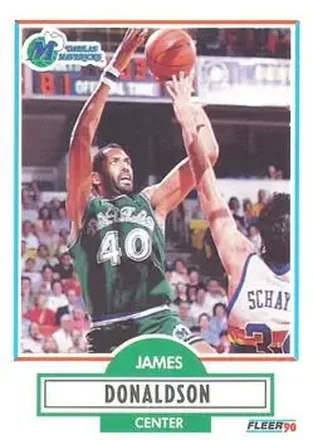 1990-91 Fleer #41 - James Donaldson - Dallas Mavericks