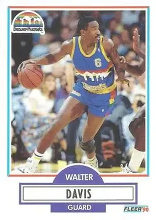 1990-91 Fleer #47 - Walter Davis - Denver Nuggets