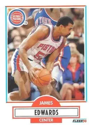 1990-91 Fleer #56 - James Edwards - Detroit Pistons