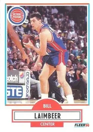 1990-91 Fleer #58 - Bill Laimbeer - Detroit Pistons