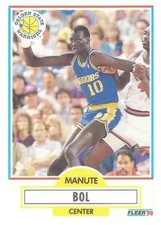 1990-91 Fleer #62 - Manute Bol - Golden State Warriors