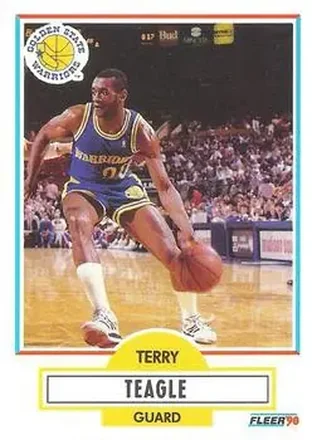 1990-91 Fleer #68 - Terry Teagle - Golden State Warriors