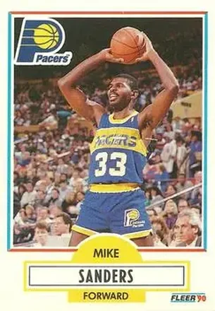 1990-91 Fleer #80 - Mike Sanders - Indiana Pacers