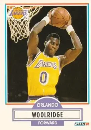 1990-91 Fleer #96 - Orlando Woolridge - Los Angeles Lakers
