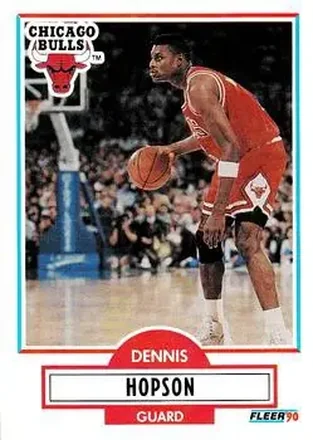 1990-91 Fleer Update #U-14 - Dennis Hopson - Chicago Bulls