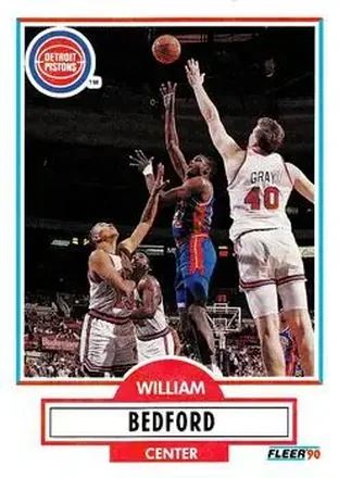 1990-91 Fleer Update #U-28 - William Bedford - Detroit Pistons