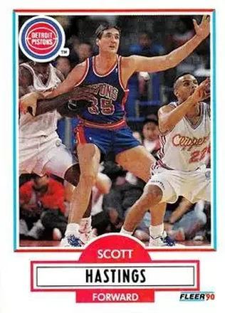 1990-91 Fleer Update #U-30 - Scott Hastings - Detroit Pistons