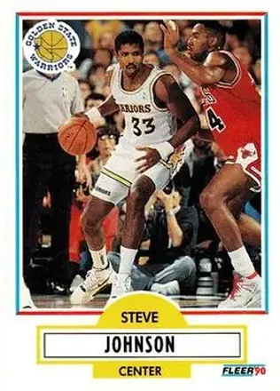 1990-91 Fleer Update #U-33 - Steve Johnson - Golden State Warriors 1990-91 Fleer Update #U-33 - Steve Johnson - Golden State Warriors