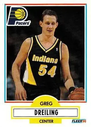 1990-91 Fleer Update #U-37 - Greg Dreiling - Indiana Pacers