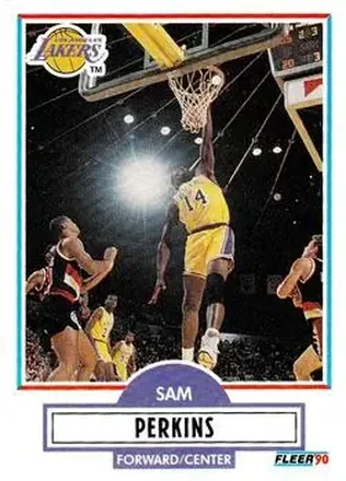 1990-91 Fleer Update #U-44 - Sam Perkins - Los Angeles Lakers