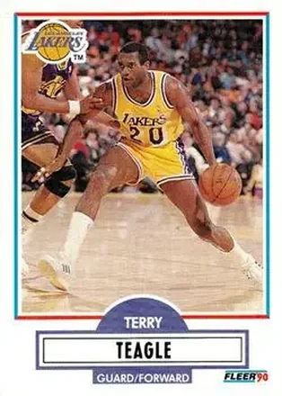 1990-91 Fleer Update #U-46 - Terry Teagle - Los Angeles Lakers