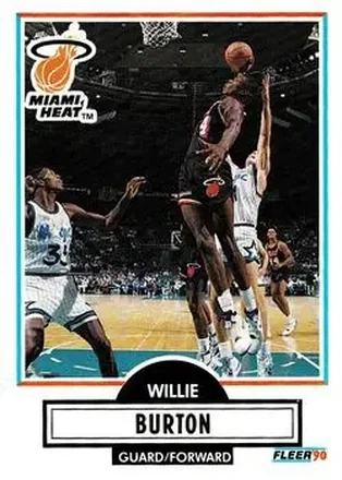 1990-91 Fleer Update #U-47 - Willie Burton - Miami Heat