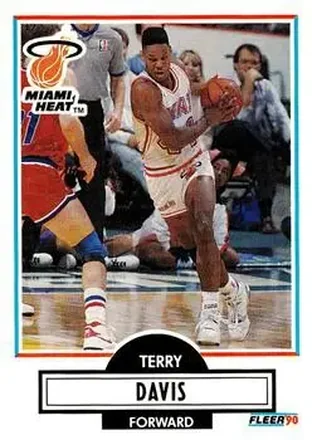 1990-91 Fleer Update #U-49 - Terry Davis - Miami Heat