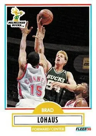 1990-91 Fleer Update #U-54 - Brad Lohaus - Milwaukee Bucks
