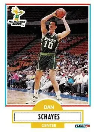 1990-91 Fleer Update #U-55 - Danny Schayes - Milwaukee Bucks