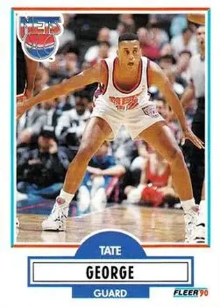 1990-91 Fleer Update #U-61 - Tate George - New Jersey Nets 1990-91 Fleer Update #U-61 - Tate George - New Jersey Nets